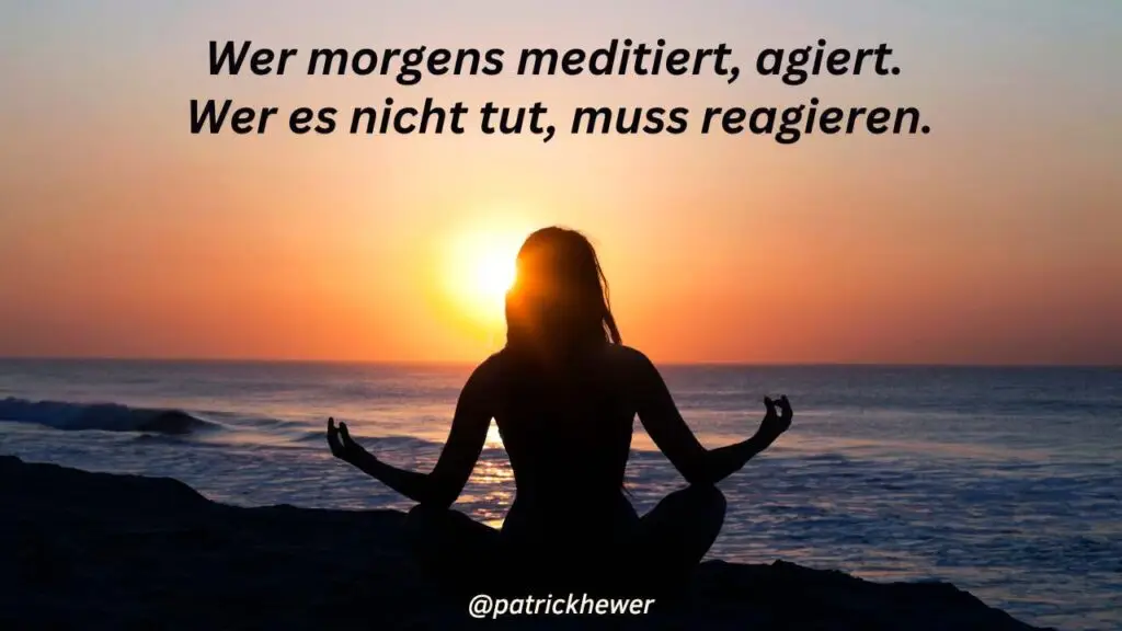 Zitat zum Thema Meditation.